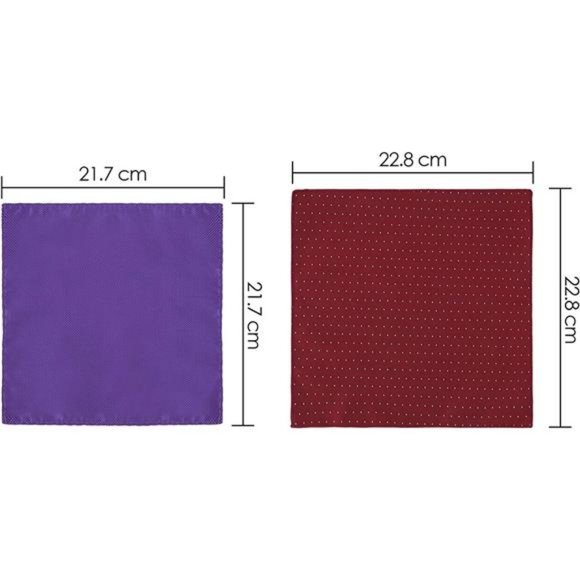 47 Pcs Men Pocket Square Handkerchief Multicoloured 8.3 x 8.3 inch/ 21 x 21 cm